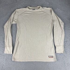 XGO Shirt Mens Small Brown Thermal Base Layer Long Sleeve Acclimate Dry USA Made